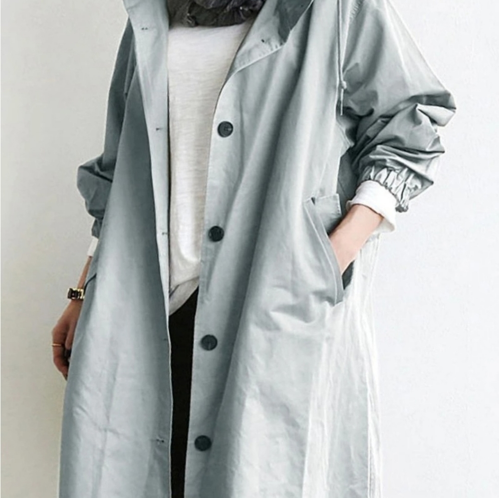 *NWT WATER RESISTANT OVERSIZED HOODED WINDBREAKER